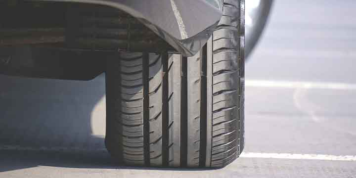 close up tire tread